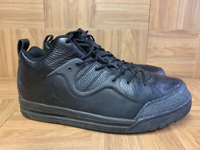 RARE  Jordan Air Flight Tr'97 Mid Black Basketball Sneakers Sz 11.5 574417-010