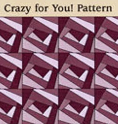 BENARTEX Crazy for You! Pattern Foundation FABRIC ~ 100% Cotton ~ Three (3) Blocks