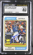 Julio Rodriguez Auto Signed 2023 Topps Heritage All-Star Rookie Cup #18 Mariners
