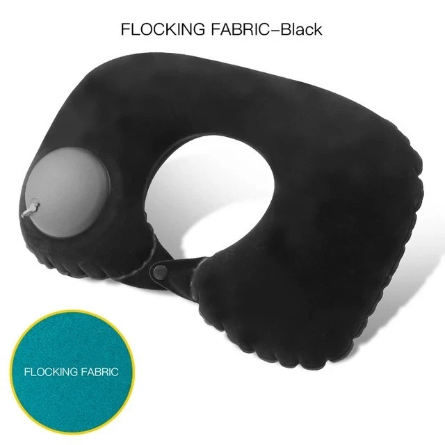 Inflatable U-Shape Travel Neck Pillow Portable Foldable for Outdoor Trips