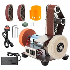 220V Mini Electric Belt Sander Grinder DIY Polishing Machine Sanding Tool Kit UK