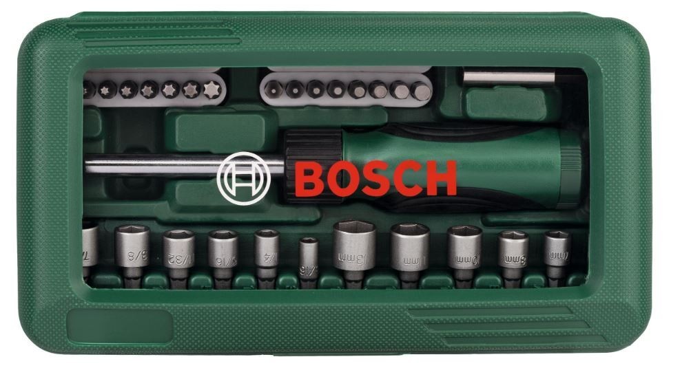 Set Bosch 46 Pezzi con Cacciavite a Cricchetto e Inserti Cr-V - 2