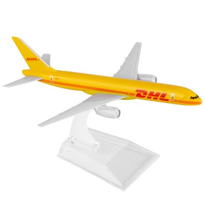 1/400 16cm DHL B757 Cargo Transportation Airplane Model Diecast Plane Display K