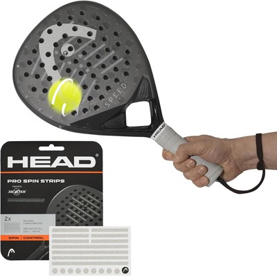 Padel Spin Strips - Pro Grip Enhancer for Better Ball Control, Fits All Rackets 