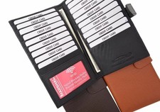 RFID Blocking Croco Pattern Leather Credit Card ID Holder Wallet W/ Snap Closure