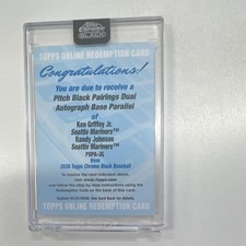 2026 Topps Chrome Black Dual Autograph Base Parallel Griffey Johnson Mariners/30