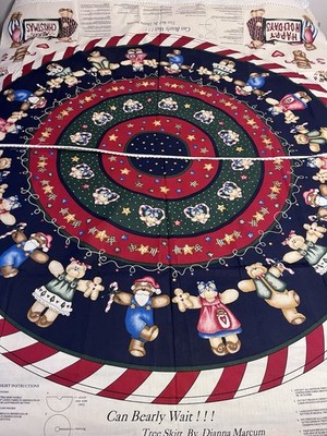 Dianna Marcum~Panels~Christmas Tree Skirt Bears 56 