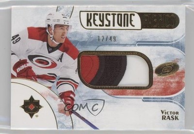 2016 Upper Deck Ultimate Collection Keystone Fabrics Gold 12/49 Victor Rask 2nk