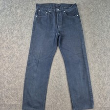 Vintage Levis 501 Jeans Men 32x30 Fit 30x28 Blue Denim Button Fly Y2K Made USA