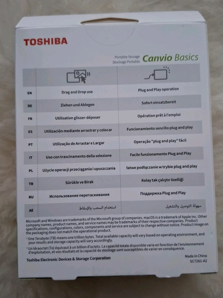 Toshiba Canvio Basics 2022 externe HDD-Festplatte (4 TB) 2,5" NEU OVP schwarz - Bild 4 von 4