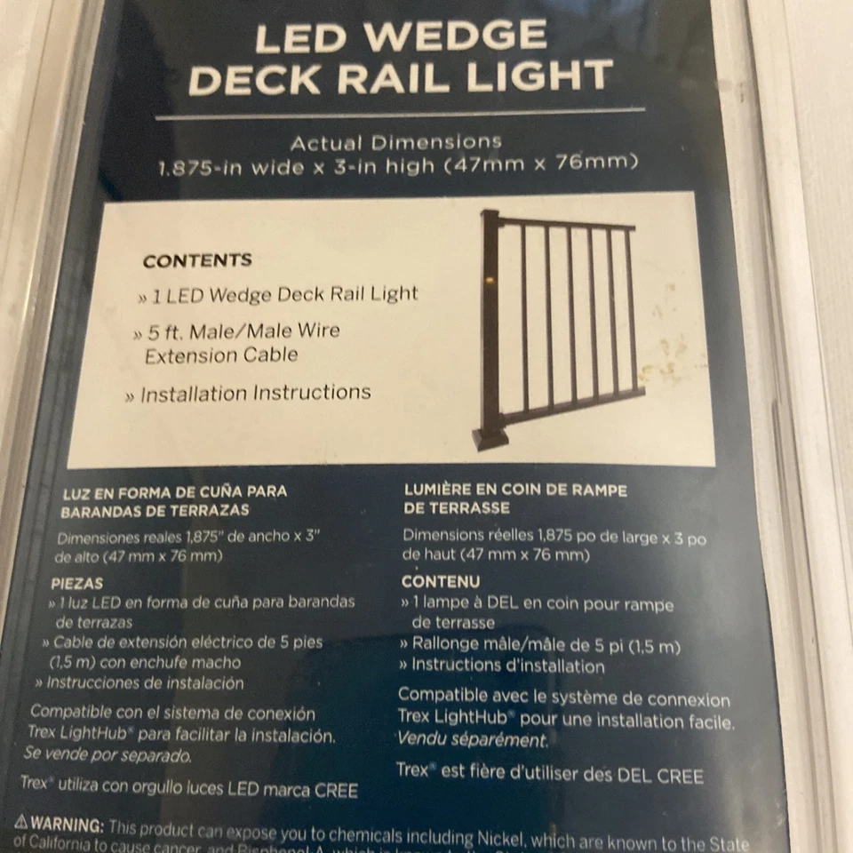 Trex LED Wedge Deck Rail Light White, Brand New! - Image 3 of 4