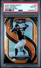 2025 Panini Select Premier Level Paul Skenes Orange Prizm /49 #196 PSA 8 NM-MT