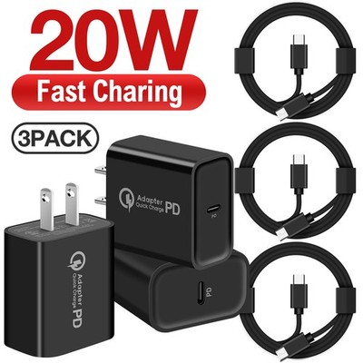 Fast Wall Charger Type-C Cable for Nokia X10 X20 X100 5G G300