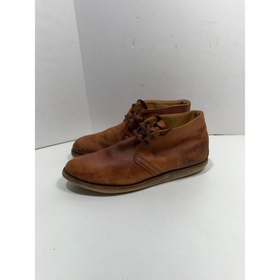 Red Wing 595 Mens Brown Leather Chukka Work Boots Size 12 D Made in USA EH Rated