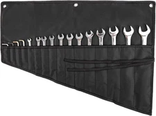 16 Pocket Wrench Roll Up Tool Bag Oxford Cloth Organizer for Garage & Mechanics