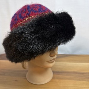 VTG Aris Isotoner Thermal Puff Fur Ring Beanie Cap - Cherry Red & Black W/ box! Aris Hats for Women on Sale up to 90% Off: Poshmark main image 2