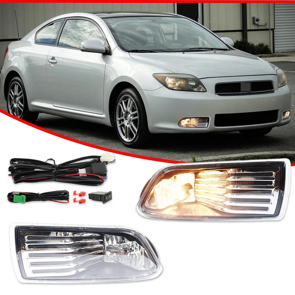 PARA 04-10 SCION TC JDM PARACHOQUES DELANTERO CONDUCCIÓN LUZ ANTINIEBLA REPUESTO LÁMPARA CON INTERRUPTOR Foto 3 de 4