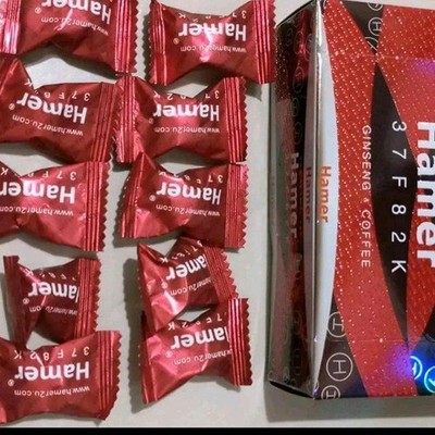 Real Hamer Coffee Gingseng Candy 1 Box 30 pcs - Rare Exclusive Candy