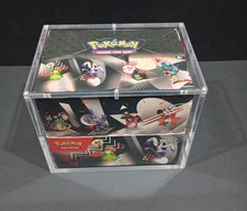 ACRYLIC CASE W/ MAGNETIC LID For UNOVA BLACK BOLT & WHITE FLARE mini tin DISPLAY