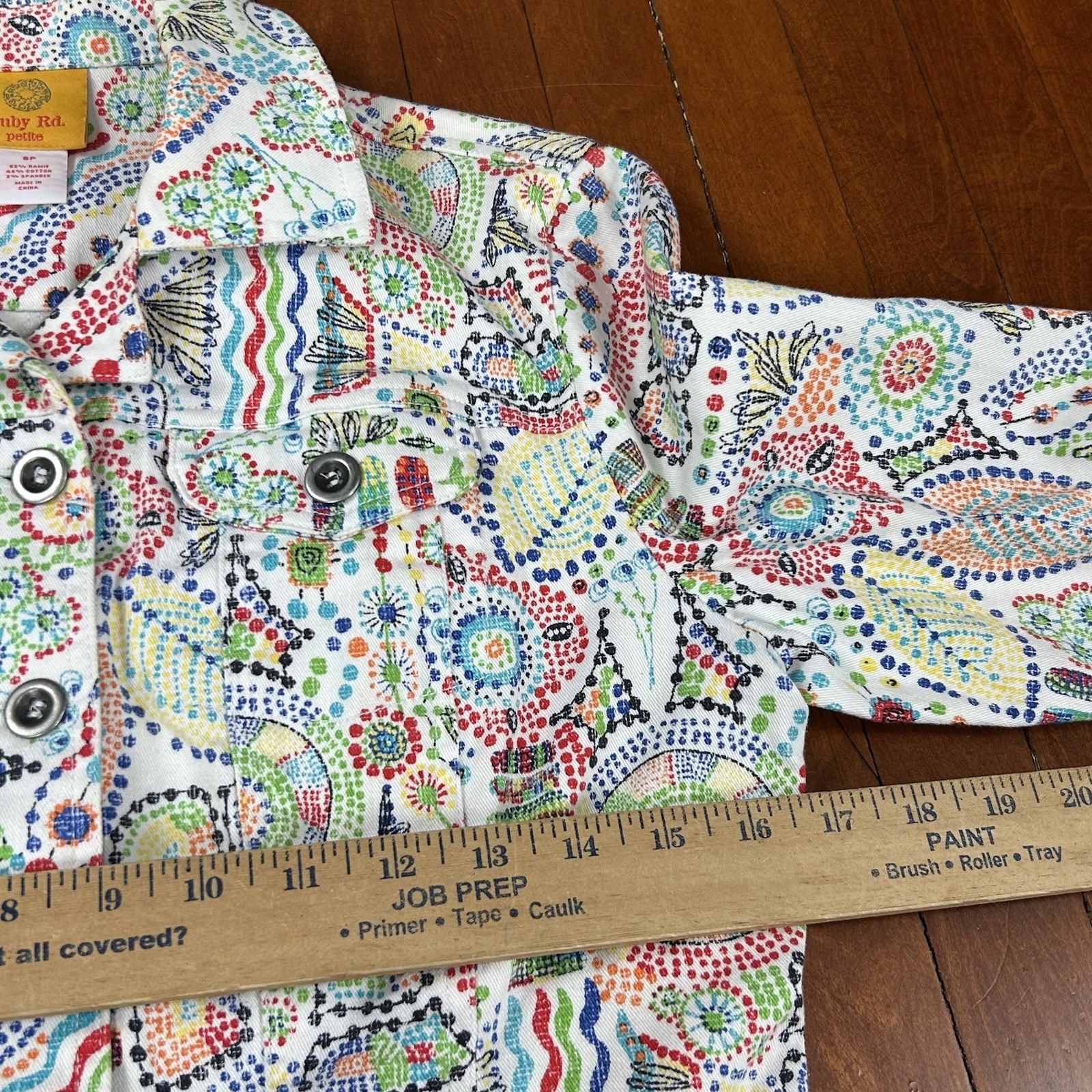 Ruby Rd. Jacket Womens Size 8 Petite Multicolored… - image 7