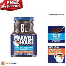 Convenient 8 oz Roast Instant Coffee - Full-Bodied Flavor, Kosher