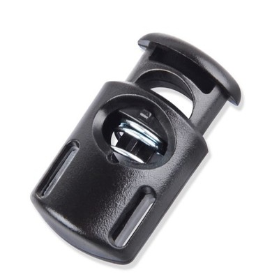 Plastic Cord Locks End Spring Stop Toggle Stoppers Multicolour 10pcs Black