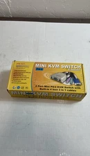 iConnect 2 Port Mini PS/2 KVM Switch VGA Built-In Cables No Power Required