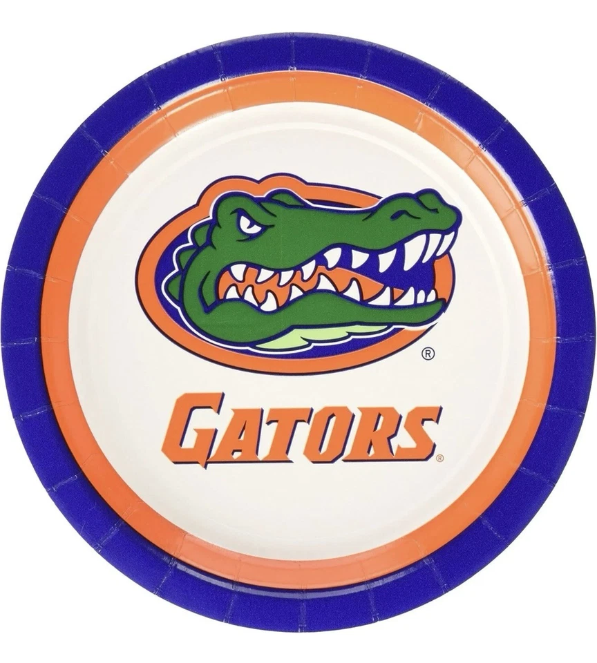 Florida Gators NCAA College Sports Graduation Party 7" Paper Dessert Plates - Image 3 of 3