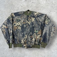 Vintage Mossy Oak Camo Bomber Jacket Men s XL USA Cut 274A Haas 90s