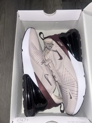 Nike Air Max 270 Men s Low Top Lace-Up Sneakers Beige Burgundy Black White NIB