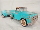 Vintage Tonka Stepside Pick Up Truck & Trailer Farm Stake Rack, Sheep, Livestock