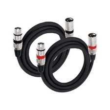 XLR Microphone Cable, 3-Pin Male to Female DMX Cable, Balanced Shielded Cord ...