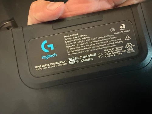 Logitech G915 LIGHTSPEED Wireless RGB Mechanical Gaming Keyboard - Black - READ