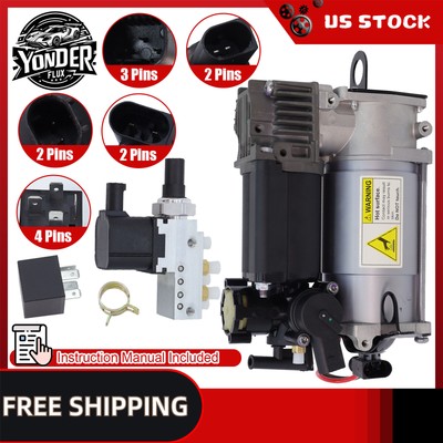 Air Suspension Compressor W/ Valve Control Block &Relay For Mercedes CLS-Class