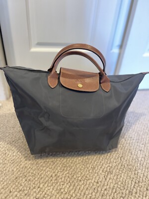 longchamp le pliage small/medium Gray | eBay