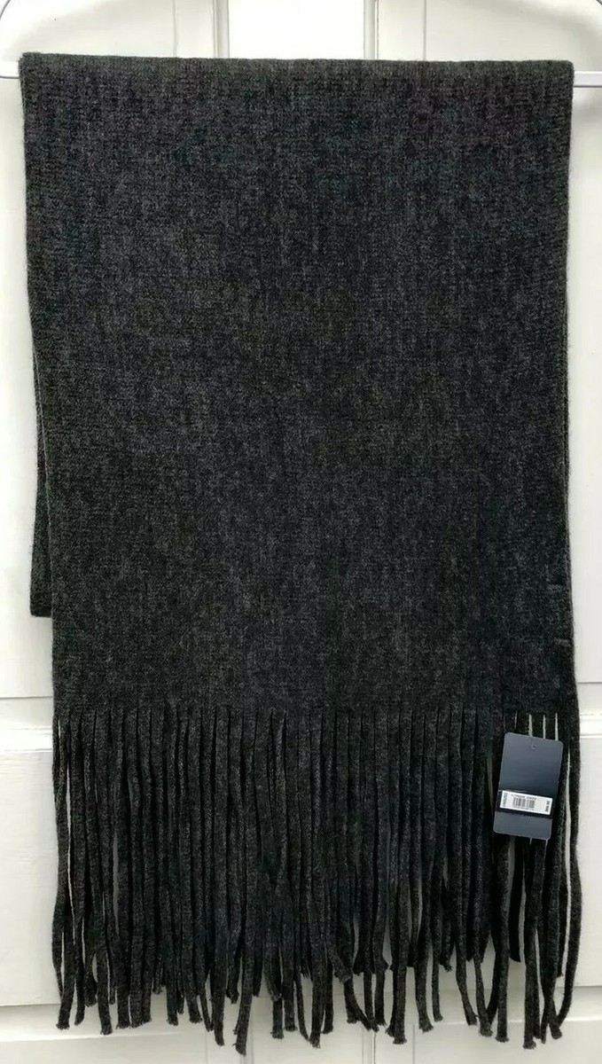 Lucky?Brand Oversized Solid Brushed Scarf Charcoal with Fringe NEW Gray Women\'s NWT Lucky Brand Oversized Solid Brushed Scarf Charcoal Gray  main image 2