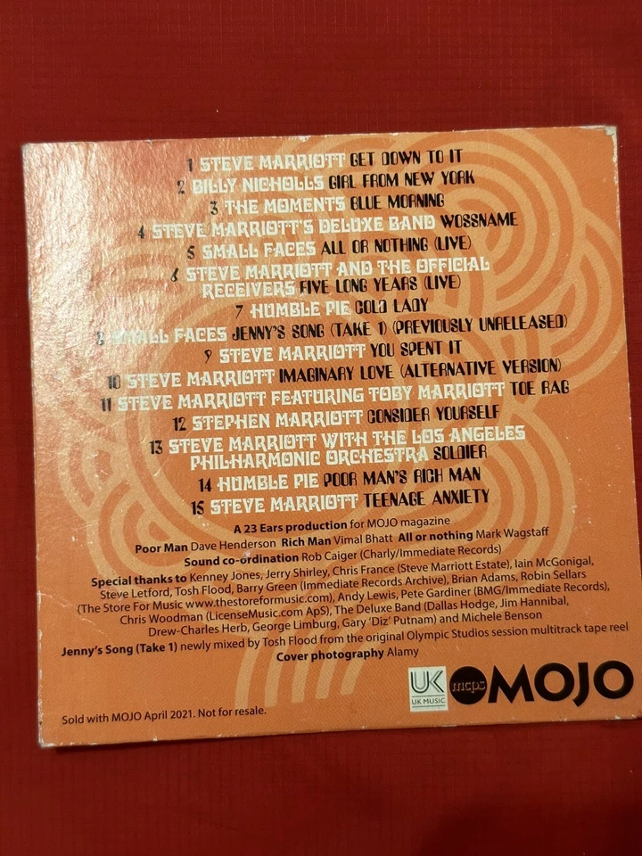 Afterglow Rare Live Unreleased Steve Marriott Small Faces Humble Pie Mojo CD - Image 3 of 3