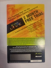 Original Xbox Live 2 month Trial 2004 Unused Vintage Rare UNSCRATCHED