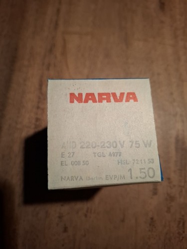 DDR Narva Berlin Glühlampe 75 W Originalverpackt - Bild 3 von 4