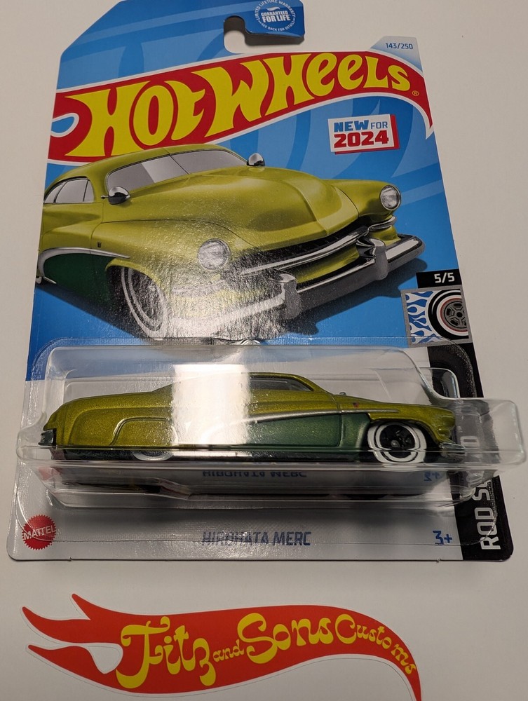 Hot Wheels 2024 Lime Green Hirohata Merc # 143/250 Rod Squad