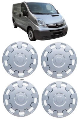 SILVER 16'' WHEEL TRIMS TO FIT NISSAN PRIMASTAR HUB CAPS FULL SET 4 WHEEL COVERS