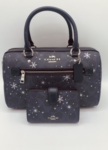 coach bag with snowflakes
