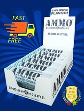 Ammo Energy Shot - BLUE RAZZ Low Carb, 72 Pack BETTER THAN 5 Hour Energy! Drink