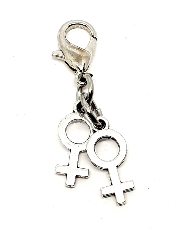 Doppel Venus Anhänger Schlüsselring Lgbt Anschnallen Lesbische Paar Damen Stolz - Bild 4 von 4
