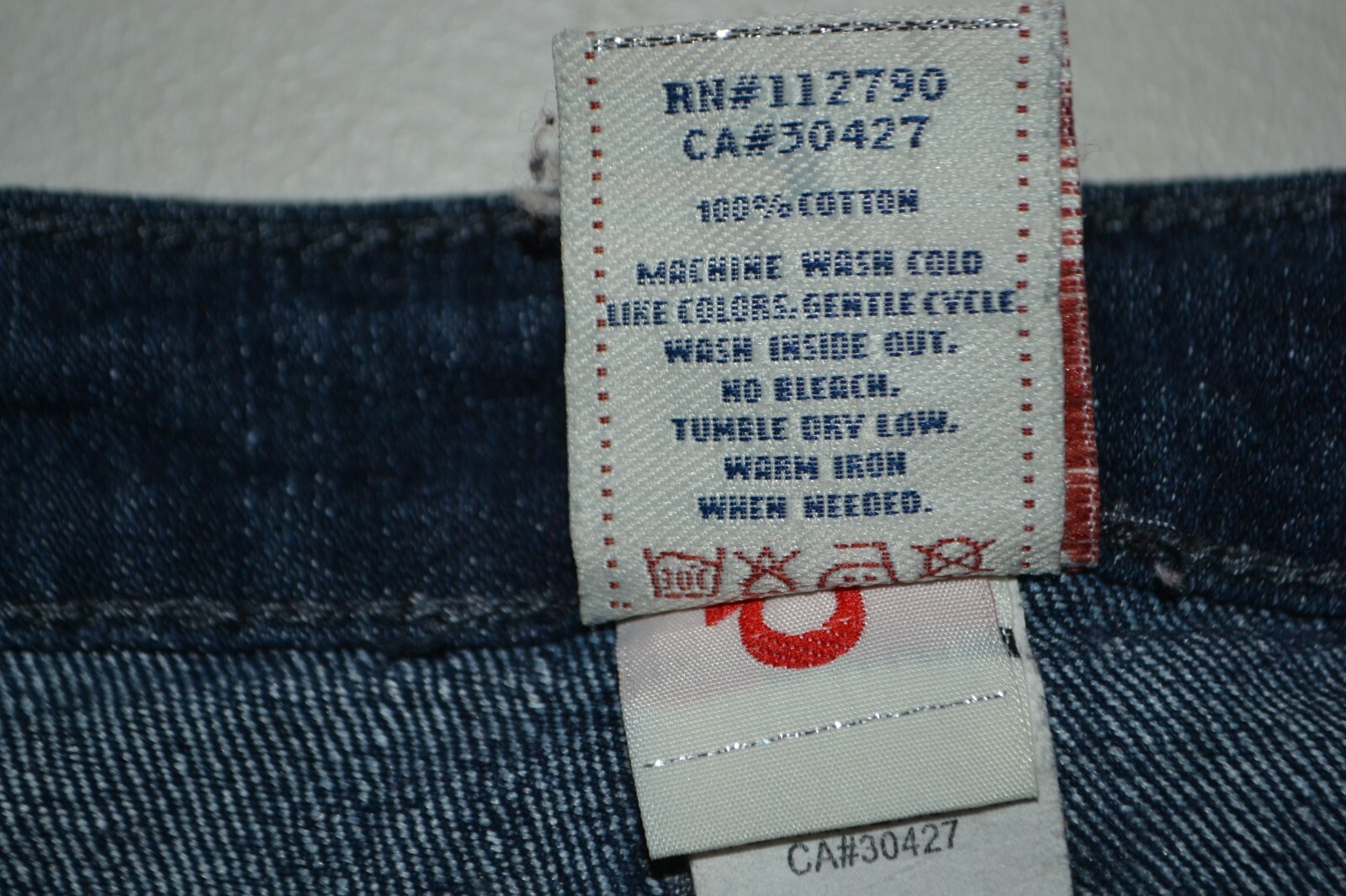 True Religion Women's Joey Super T Thick Stitch U Pocket Flaps Jeans Sz 31x32 thumbnail 10