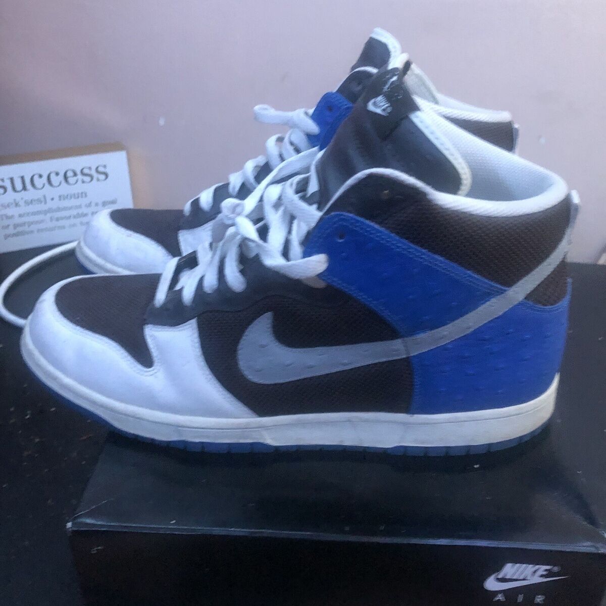 2007 Nike Dunk Hi Premium Ostrich Brown Blue Sneakers Mens 2007 Nike Dunk Hi Premium Ostrich Brown Blue Sneakers Mens
