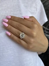 Diamond Engagement Ring VVS2 E 6 Ct Lab-created 14k Yellow Gold IGI Sparkling