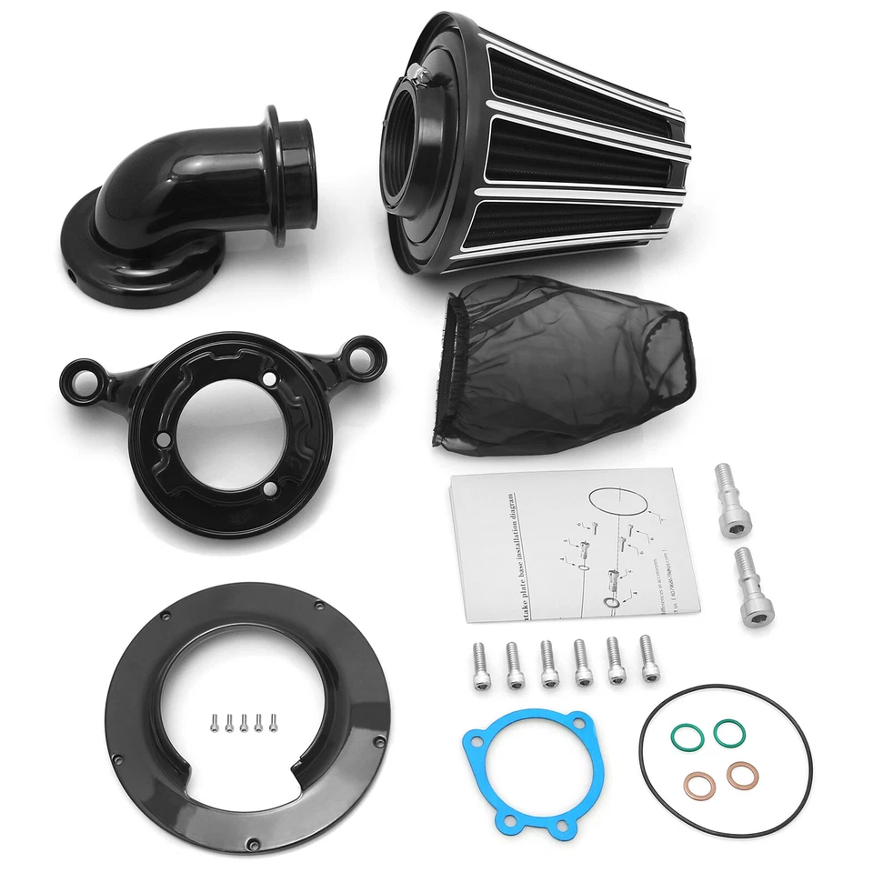 Black Gauge Air Cleaner for Harley Twin Cam 2000-2007 Foto 2 de 4