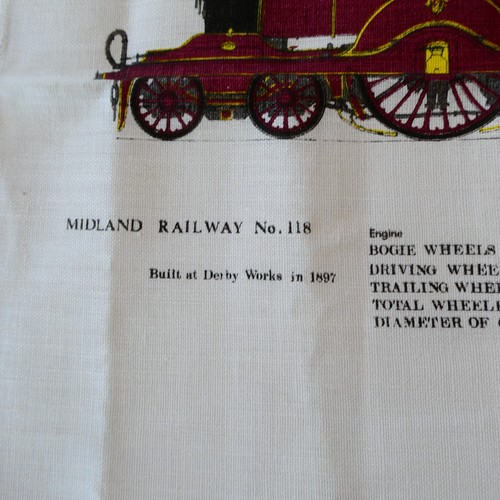 Toalla de té Trains by Ulster Hugh Evelyn Design puro lino irlandés cocina ferrocarril - Imagen 3 de 10
