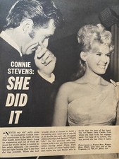 Connie Stevens, Gary Clarke, Full Page Vintage Clipping